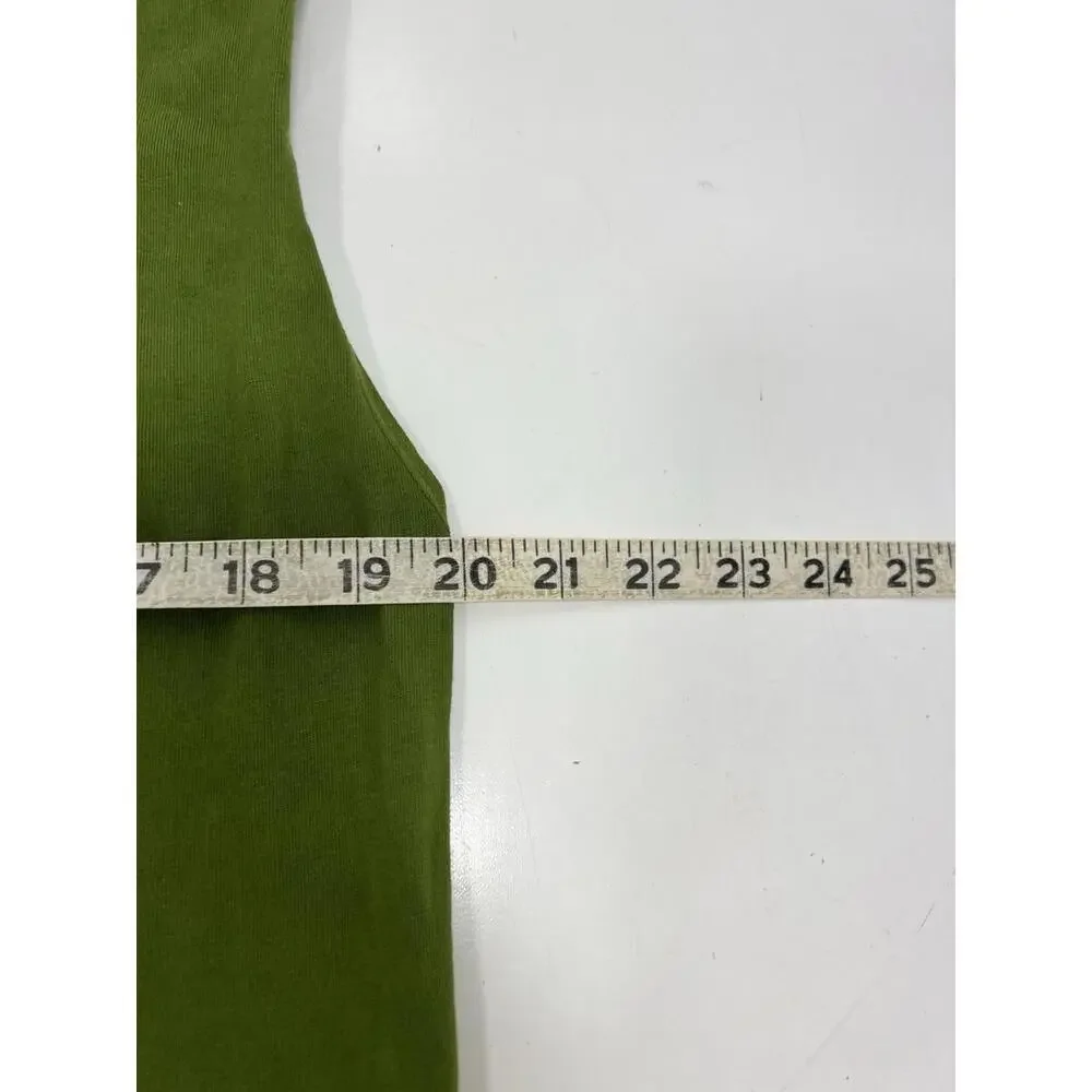 VELVET By Graham & Spencer Cotton Sleeveless Midi Dress Size Small Grass Green - Picture 9 of 9